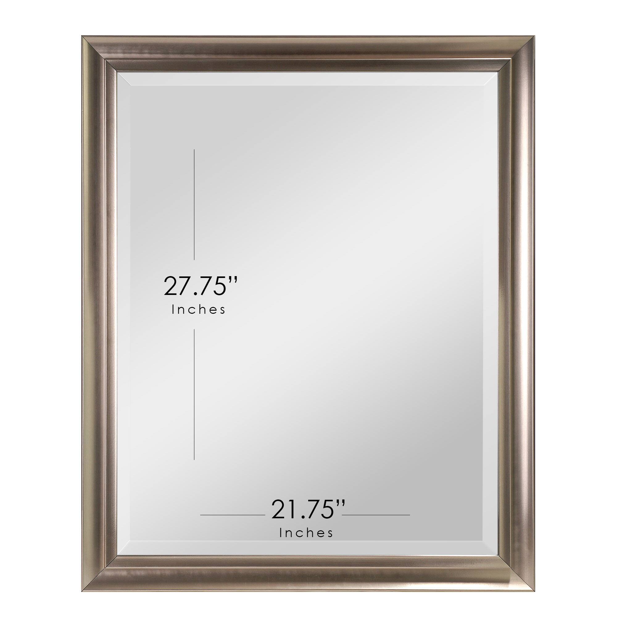 Head West 32" x 26" Oil Rubbed Antique Brushed Nickel Framed Wall Mirror